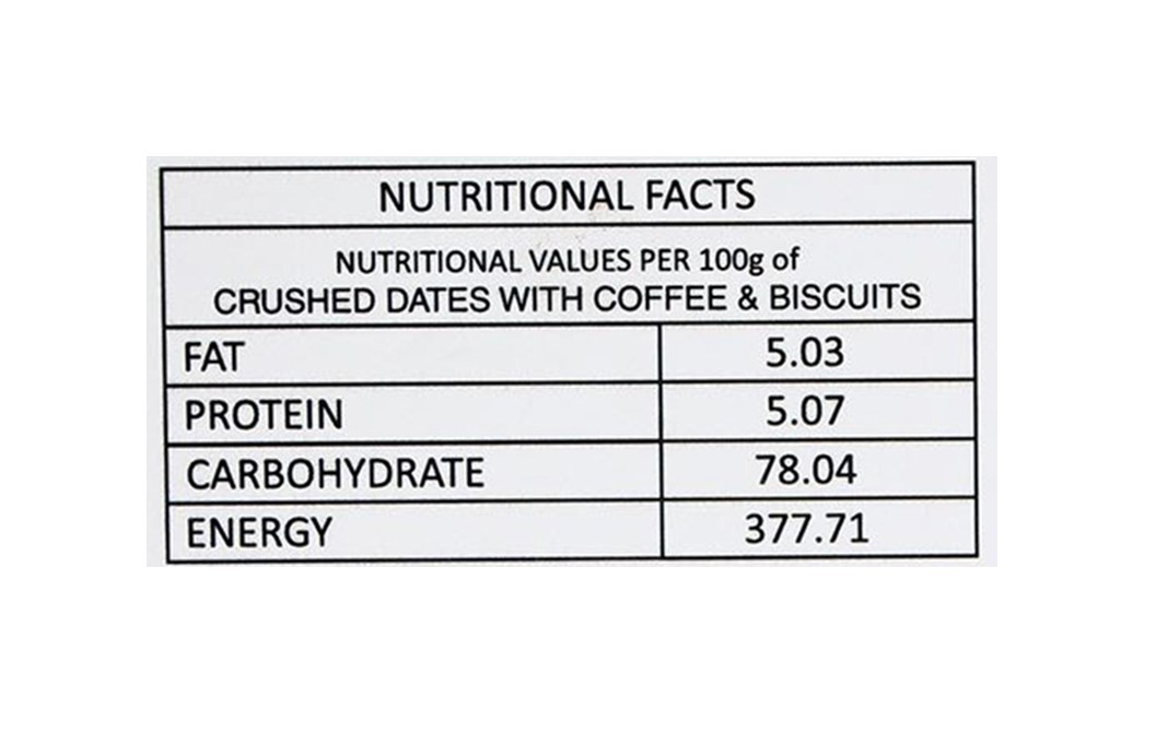 Ambrosia Delicatessen Crushed Dates With Coffee & Biscuits   Box  250 grams